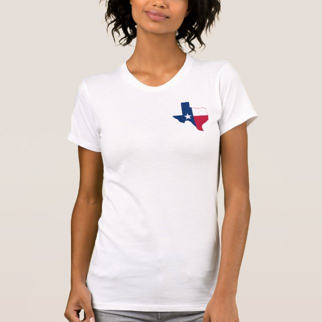 Camiseta Bandera del mapa de Texas (Anverso)