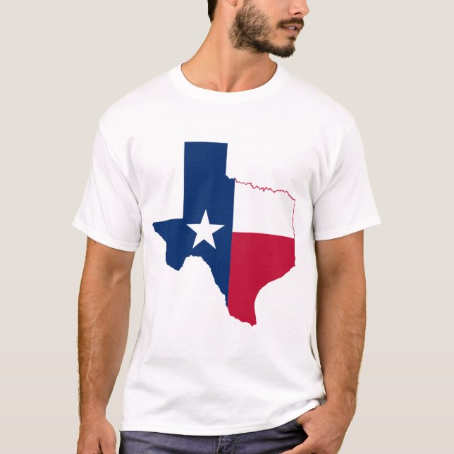 Camiseta Bandera del mapa de Texas (Anverso)