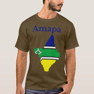 Camiseta Bandera del mapa del estado de Amapa Brasil