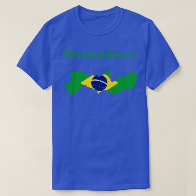 Camiseta Bandera del mapa del estado de Pernambuco Diseño B (Diseño del anverso)
