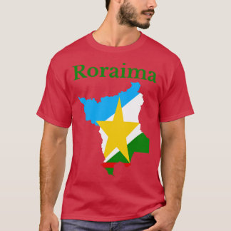 Camiseta Bandera del mapa del estado de Roraima Brasil