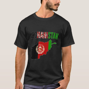 Camiseta Bandera del mapa del país afgano
