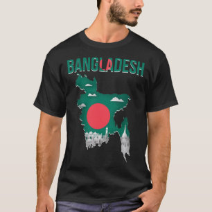 Camiseta Bandera del mapa del país bangladesí