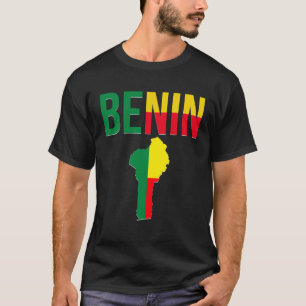 Camiseta Bandera del mapa del país beninés Benin