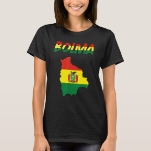 Camiseta Bandera del mapa del país Bolivia Bandera bolivian