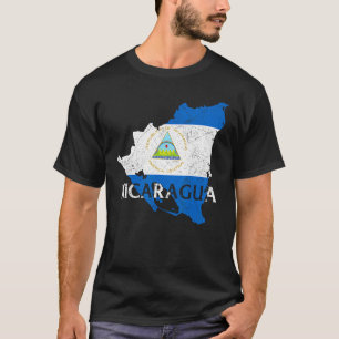 Camiseta Bandera del mapa del país de Nicaragua Orgullosa P