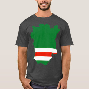 Camiseta Bandera del mapa nacional de la República Chechena