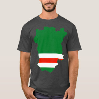 Camiseta Bandera del mapa nacional de la República Chechena