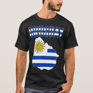 Camiseta Bandera del mapa uruguayo del país