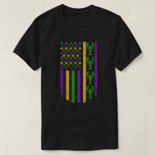 Camiseta Bandera del Mardi Gras de Estados Unidos con el pe
