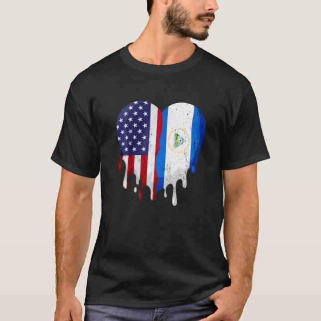 Camiseta Bandera del Mes de Patrimonio Hispano Nicaragüense (Anverso)