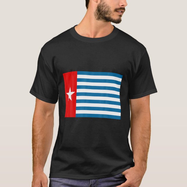 Camiseta Bandera Del Oeste De Nueva Guinea, Indonesia (Anverso)