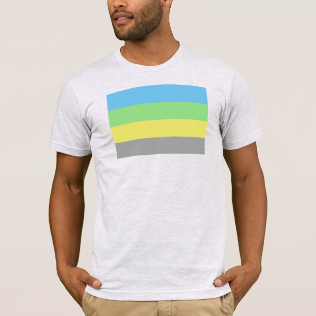 Camiseta Bandera del Orgullo Alternativo Masculino Gay (Anverso)