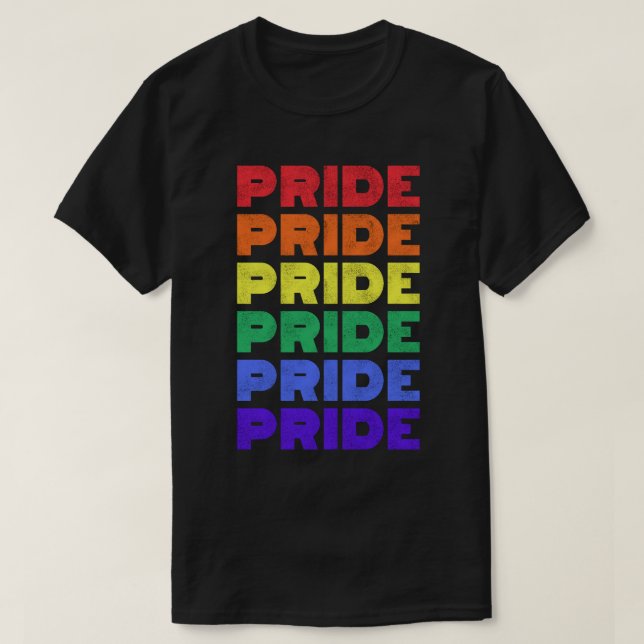 Camiseta Bandera del orgullo arcoiris (LGBT) (Diseño del anverso)