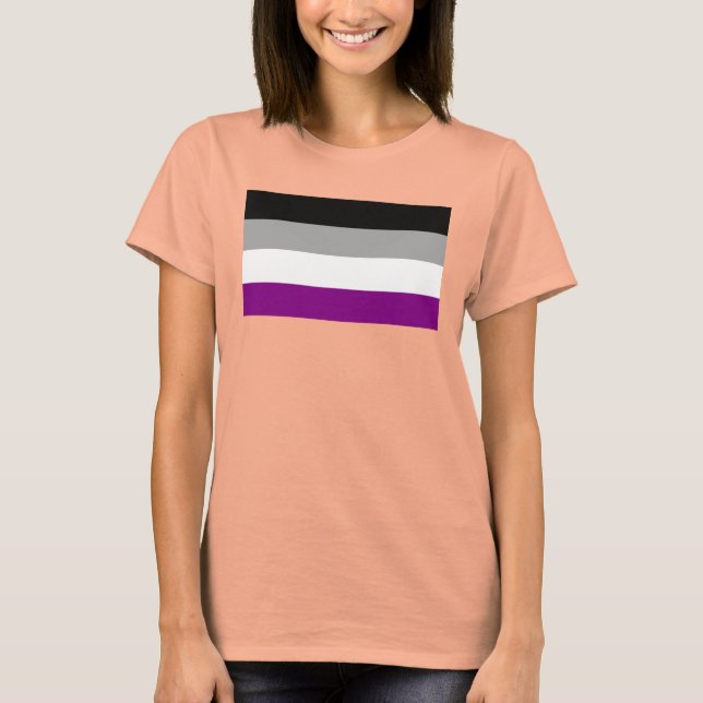 Camiseta Bandera del Orgullo Asexual (Anverso)