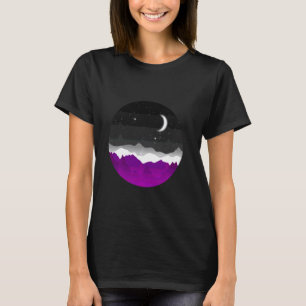 Camiseta Bandera del Orgullo Asexual Ace Hielo Gris Desexua