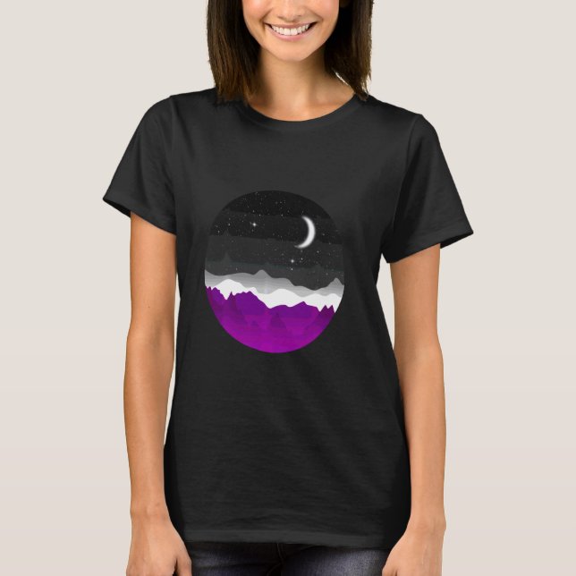Camiseta Bandera del Orgullo Asexual Ace Hielo Gris Desexua (Anverso)