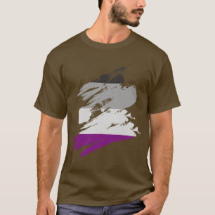 Camiseta Bandera del orgullo asexual arrancada