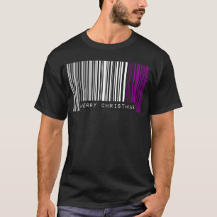Camiseta Bandera del Orgullo Asexual de Feliz Navidad con c