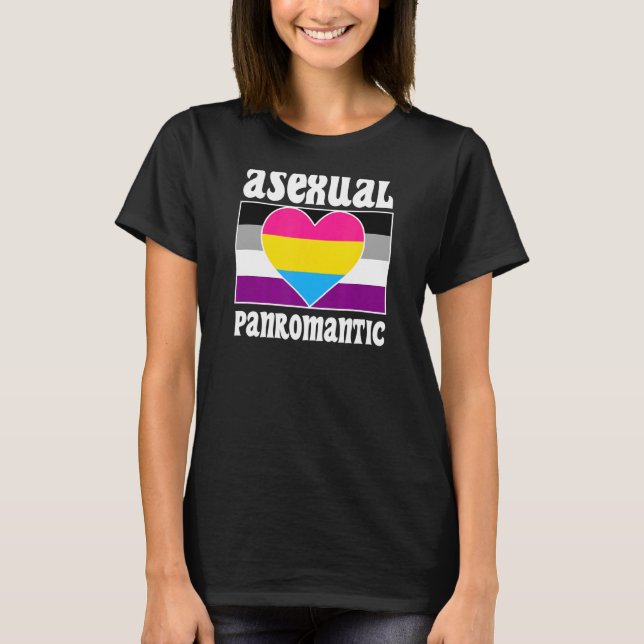 Camiseta Bandera del Orgullo asexual panromántico estética  (Anverso)