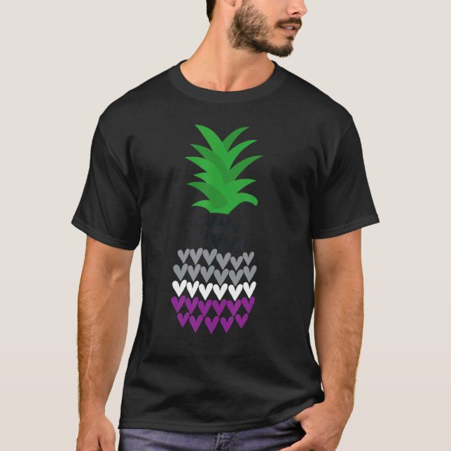 Camiseta Bandera del Orgullo Asexual Piña Asexual (Anverso)