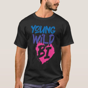 Camiseta Bandera Del Orgullo Bi Bisexual Jóvenes Salvajes Y