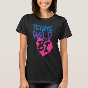 Camiseta Bandera Del Orgullo Bi Bisexual Jóvenes Salvajes Y