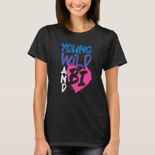 Camiseta Bandera Del Orgullo Bi Bisexual Jóvenes Salvajes Y