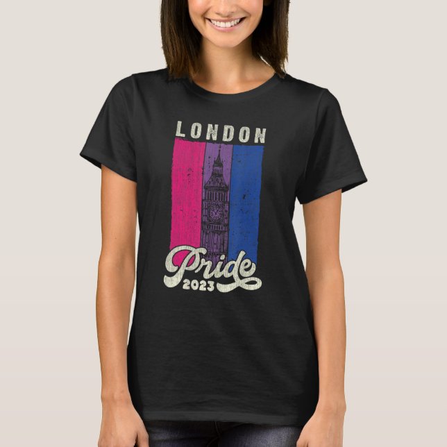 Camiseta Bandera del Orgullo Big Ben Bisexual del Orgullo d (Anverso)