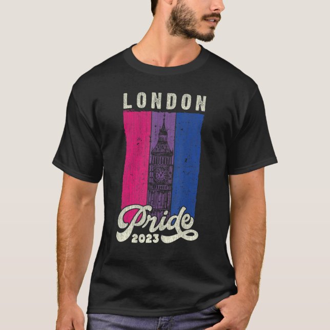 Camiseta Bandera del Orgullo Big Ben Bisexual del Orgullo d (Anverso)