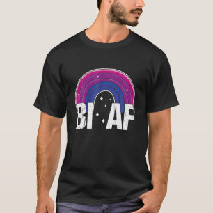 Camiseta Bandera del orgullo bisexual Bi AF