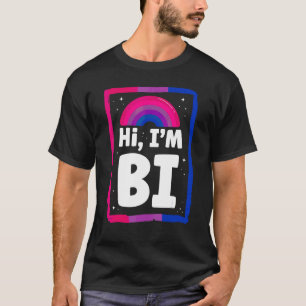 Camiseta Bandera del Orgullo Bisexual Bi Hi I m Bi 1