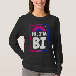 Camiseta Bandera del Orgullo Bisexual Bi Hi I m Bi 1