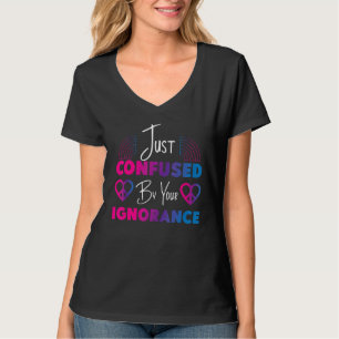 Camiseta Bandera del Orgullo Bisexual Confundida Por Tu Ign