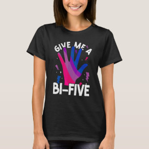Camiseta Bandera del Orgullo Bisexual Hand Gimme A Bi Five
