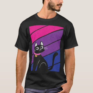 Camiseta Bandera del Orgullo Bisexual y Gato Bisexual