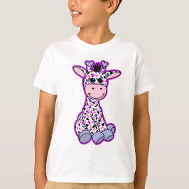 Camiseta Bandera del Orgullo Cute Genderfluido Giraffe Púrp