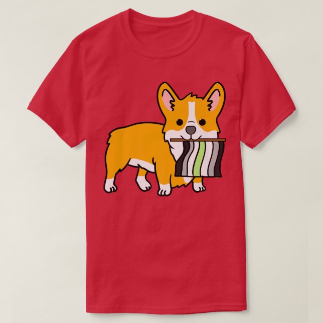 Camiseta Bandera del Orgullo de Agender Corgi14 (Diseño del anverso)