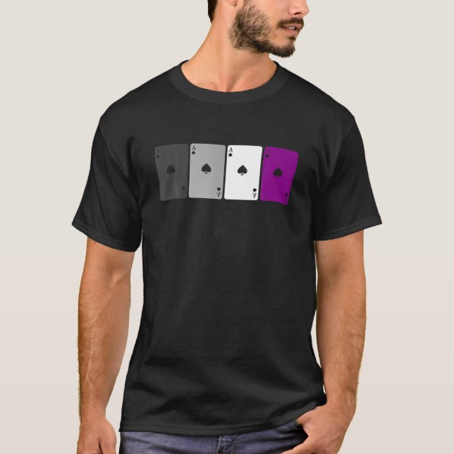 Camiseta Bandera del Orgullo de Asexualidad divertida de la (Anverso)
