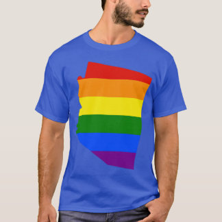 Camiseta Bandera del orgullo de contorno del estado de Ariz