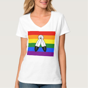 Camiseta bandera del orgullo de dos espíritus de SlipperyJo