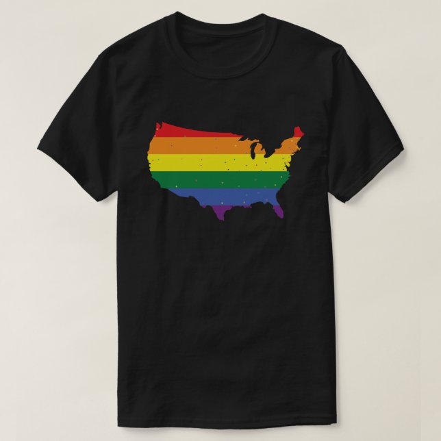 Camiseta Bandera del Orgullo de Estados Unidos (Diseño del anverso)