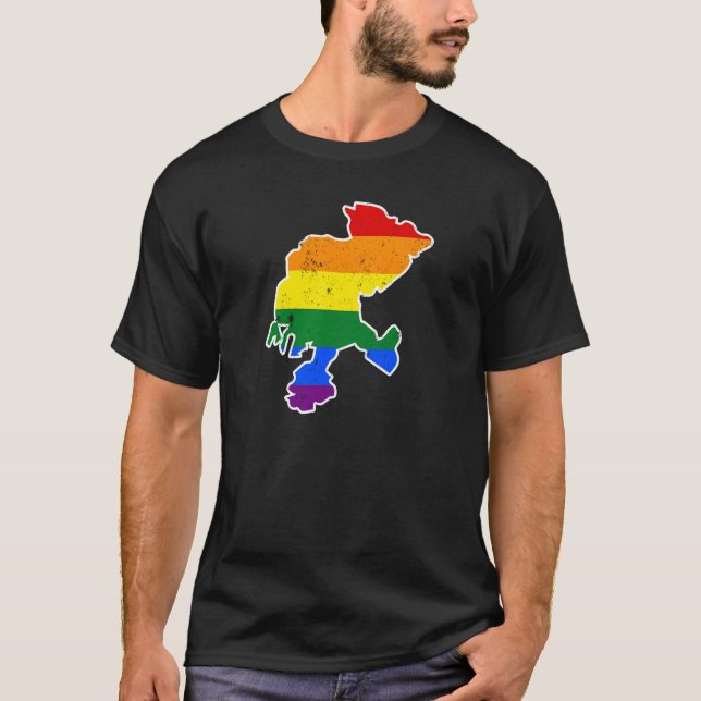 Camiseta Bandera del orgullo de la bandera LGBT del arco (Anverso)
