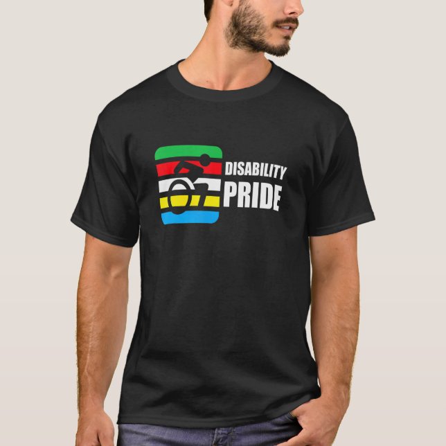 Camiseta Bandera del Orgullo de la Discapacidad Jul Simpati (Anverso)
