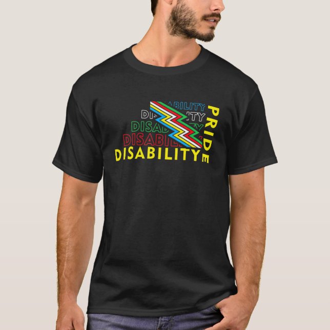 Camiseta Bandera del Orgullo de la Discapacidad Jul Simpati (Anverso)