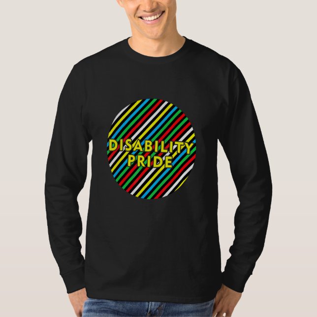 Camiseta Bandera del Orgullo de la Discapacidad Mes de la D (Anverso)