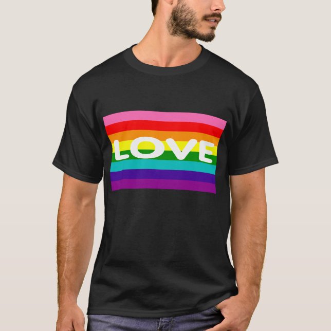 Camiseta Bandera del orgullo de LGBT (Anverso)