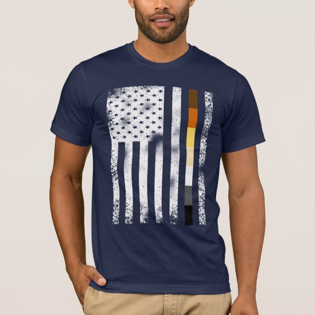 Camiseta Bandera del Orgullo de los osos gay en problemas d (Anverso)