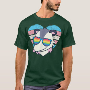 Camiseta Bandera del orgullo de Opossum y gafas de sol arco