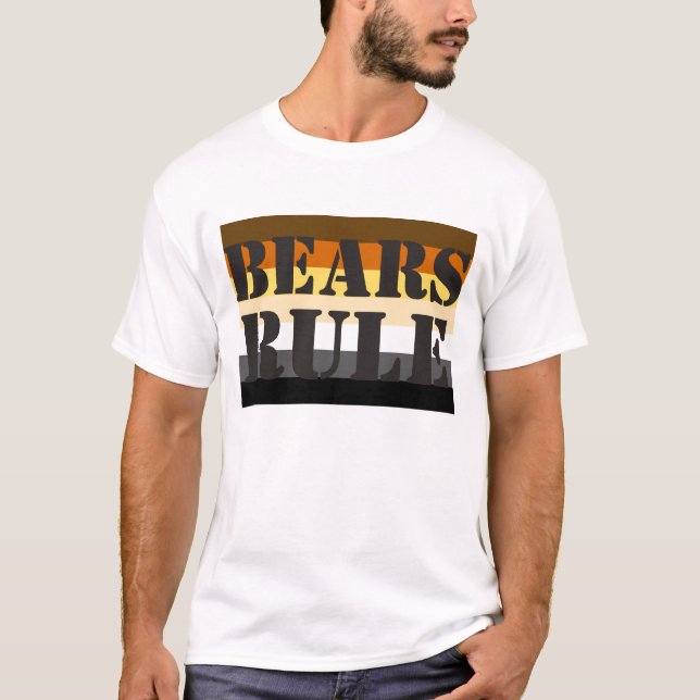Camiseta Bandera del Orgullo de Oso de Regla de Oso (Anverso)